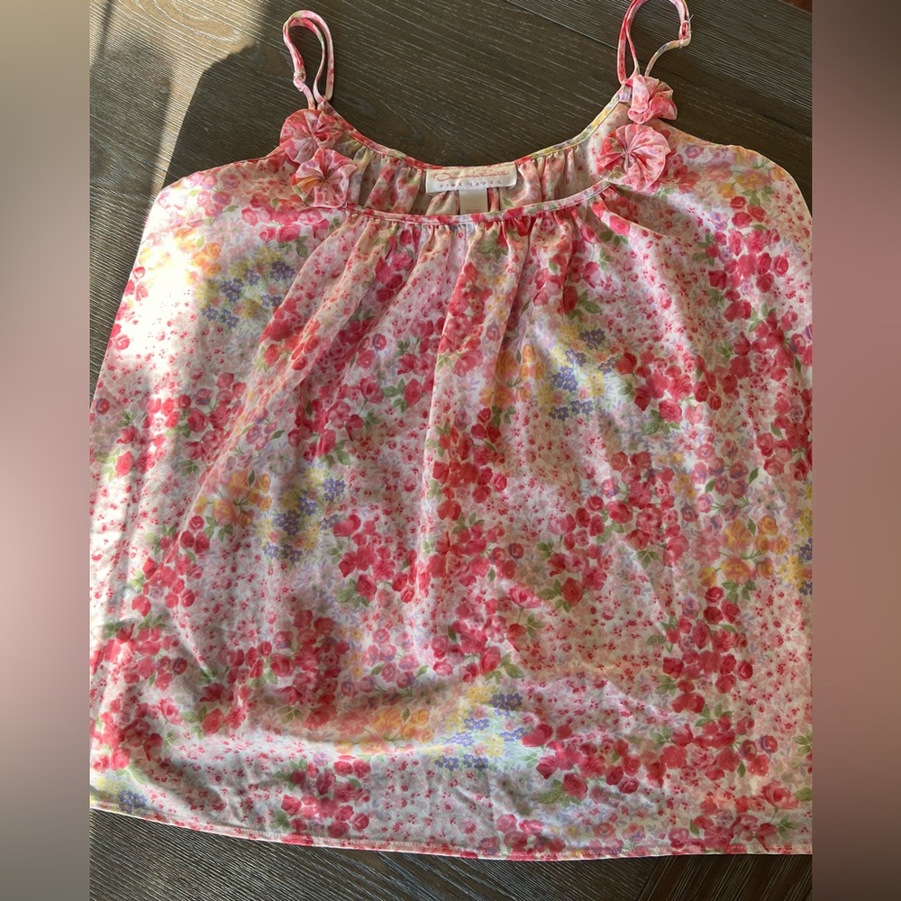 Oscar De La Renta Pink Label Floral Camisole Top Small